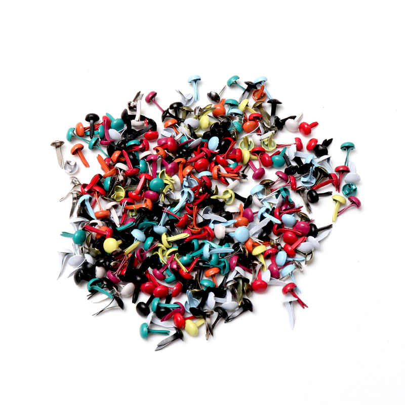 Embellishments For Scrapbooking - 100개 혼합 멀티컬러 원형 금속 스터드