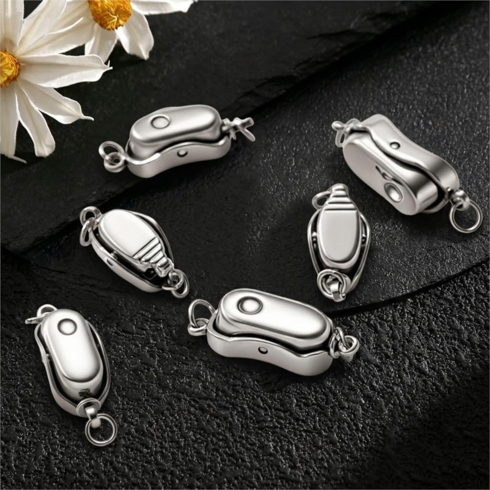 2/5Pcs 스테인레스 스틸 땅콩 모양 걸쇠 체인 커넥 - Pearl Trim Chain 리뷰 및 가격