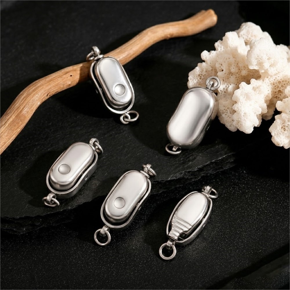 2/5Pcs 스테인레스 스틸 땅콩 모양 걸쇠 체인 커넥 - Pearl Trim Chain 리뷰 및 가격