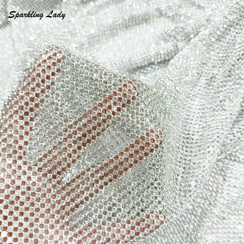 3MM 패션 메탈 라인스톤 원단 블링 알루미늄 크리스탈 - Crystal Mesh Fabric 리뷰 및 가격