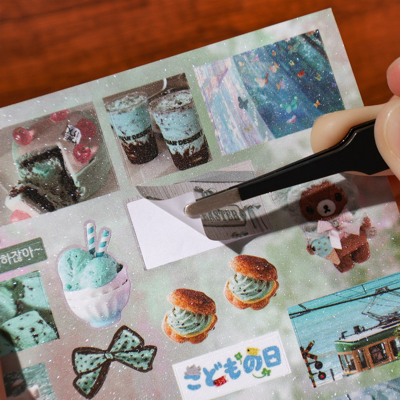 귀여운 일본 식료품점 테마 스티커북 30매 DIY 스크 - Embellishments For Scrapbooking 리뷰 및 가격