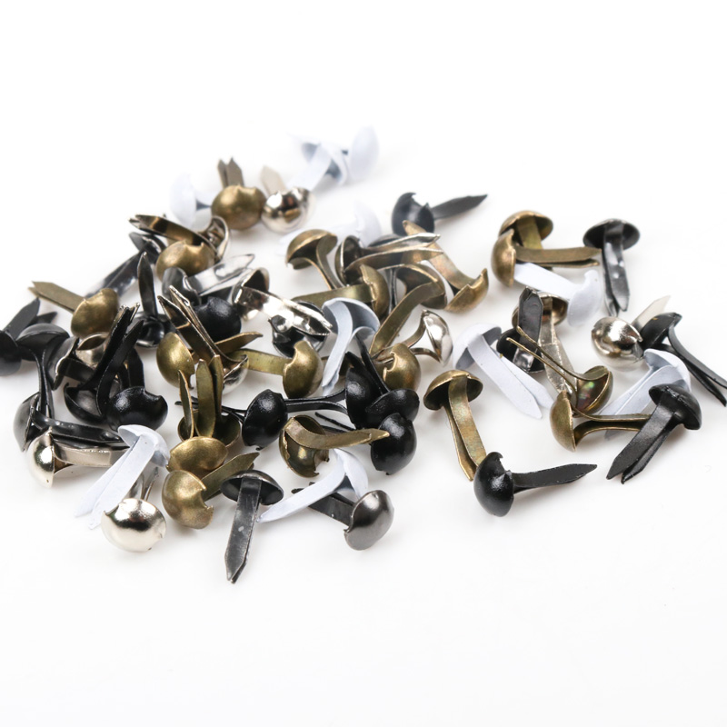 100pcs 혼합 라운드 금속 브래드 스터드 스파이크  - Embellishments For Scrapbooking 리뷰 및 가격