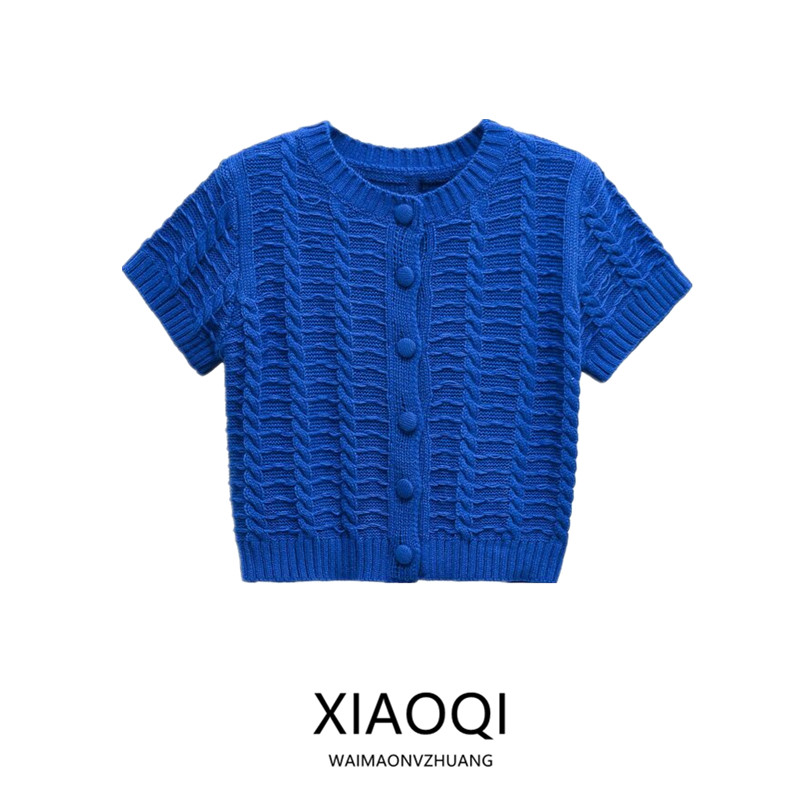 2025 여름 신상 여성 니트 자켓 라운드넥 반팔 장식 - Embellish Knit 리뷰 및 가격
