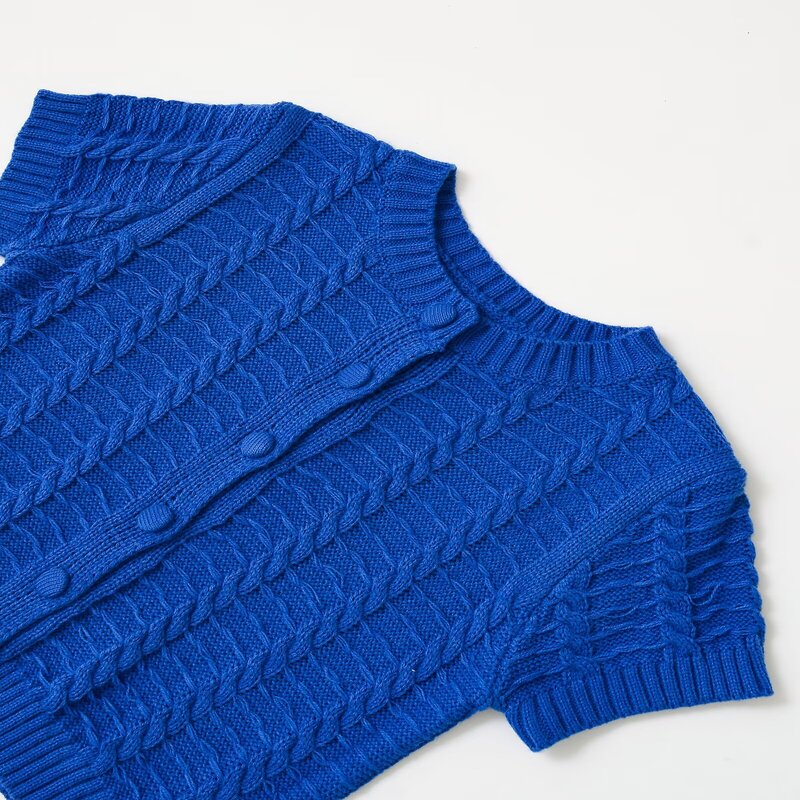 2025 여름 신상 여성 니트 자켓 라운드넥 반팔 장식 - Embellish Knit 리뷰 및 가격