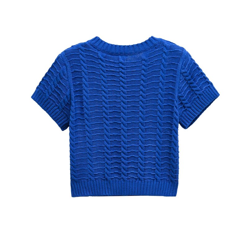 2025 여름 신상 여성 니트 자켓 라운드넥 반팔 장식 - Embellish Knit 리뷰 및 가격