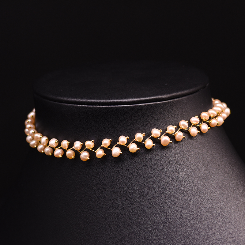GLSEEVO 여성을위한 천연 담수 진주 초커 목걸이  - Pearl Trim Chain 리뷰 및 가격