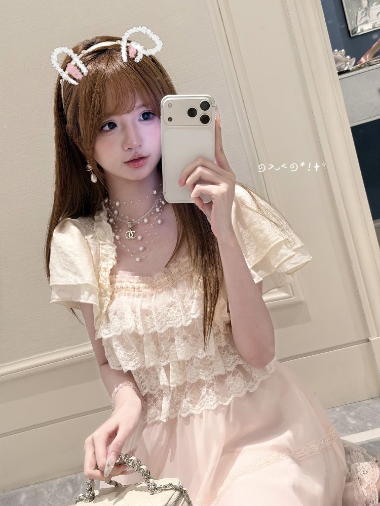 일본 빈티지 스위트 로리타 드레스 세트 여성 레이스 트 - Elastic Lace Trim 리뷰 및 가격