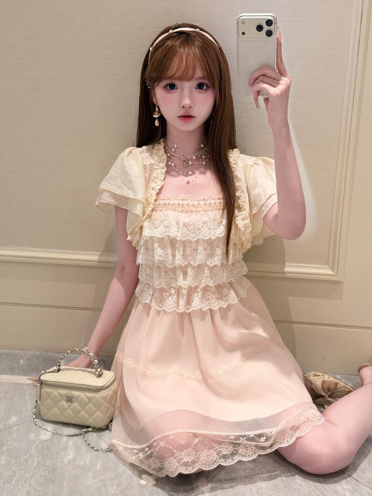 일본 빈티지 스위트 로리타 드레스 세트 여성 레이스 트 - Elastic Lace Trim 리뷰 및 가격
