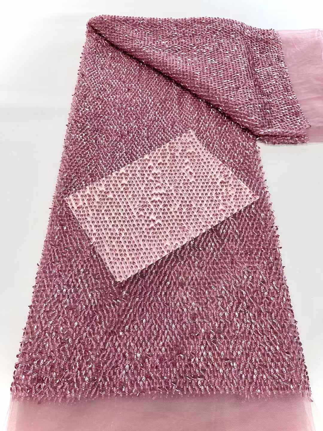 크리스탈 스팽글 자수 레이스, 비즈, 프랑스 얇은 명주 - Crystal Mesh Fabric 리뷰 및 가격