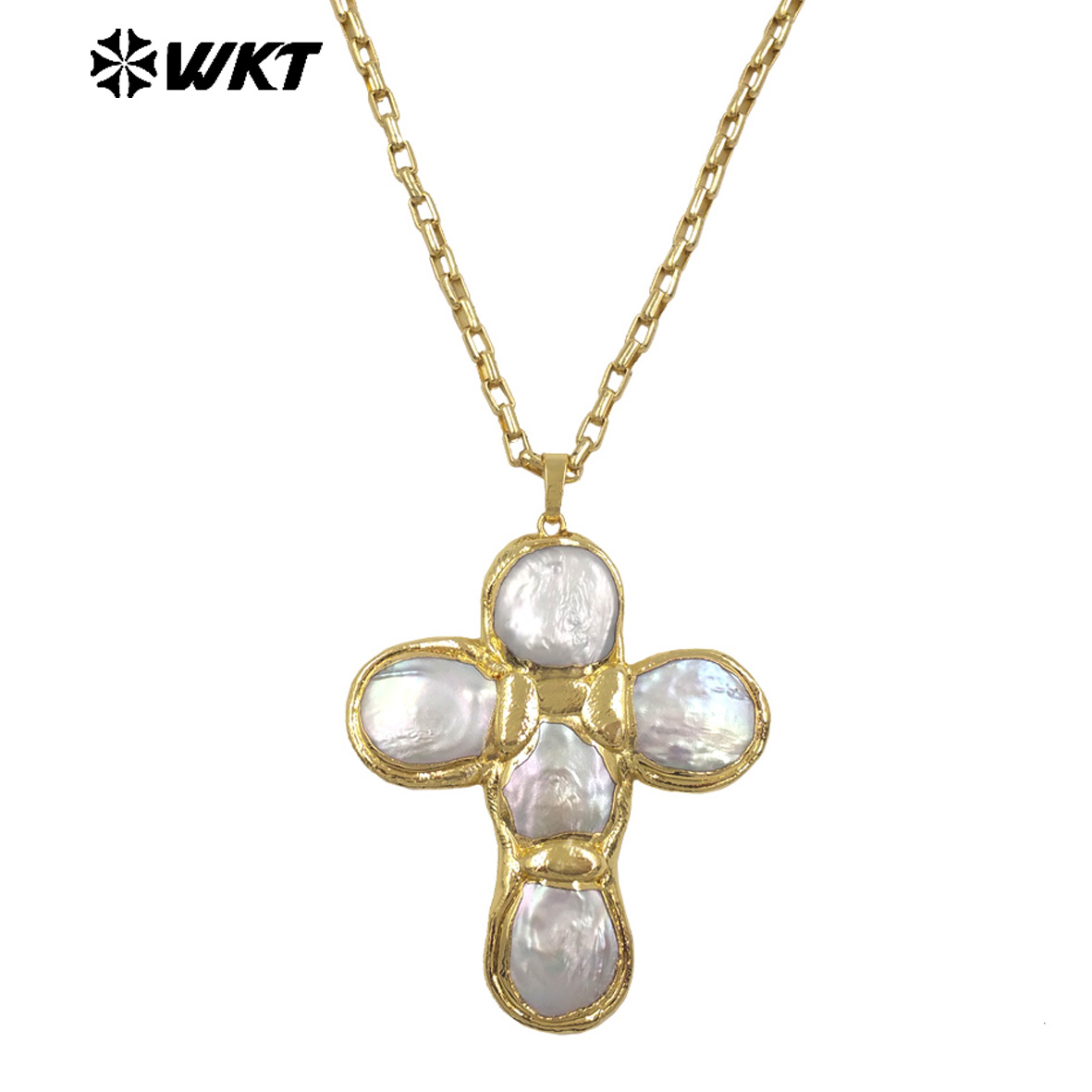 WT-JN349 최신 디자인 천연 담수 진주 십자가 모 - Pearl Trim Chain 리뷰 및 가격