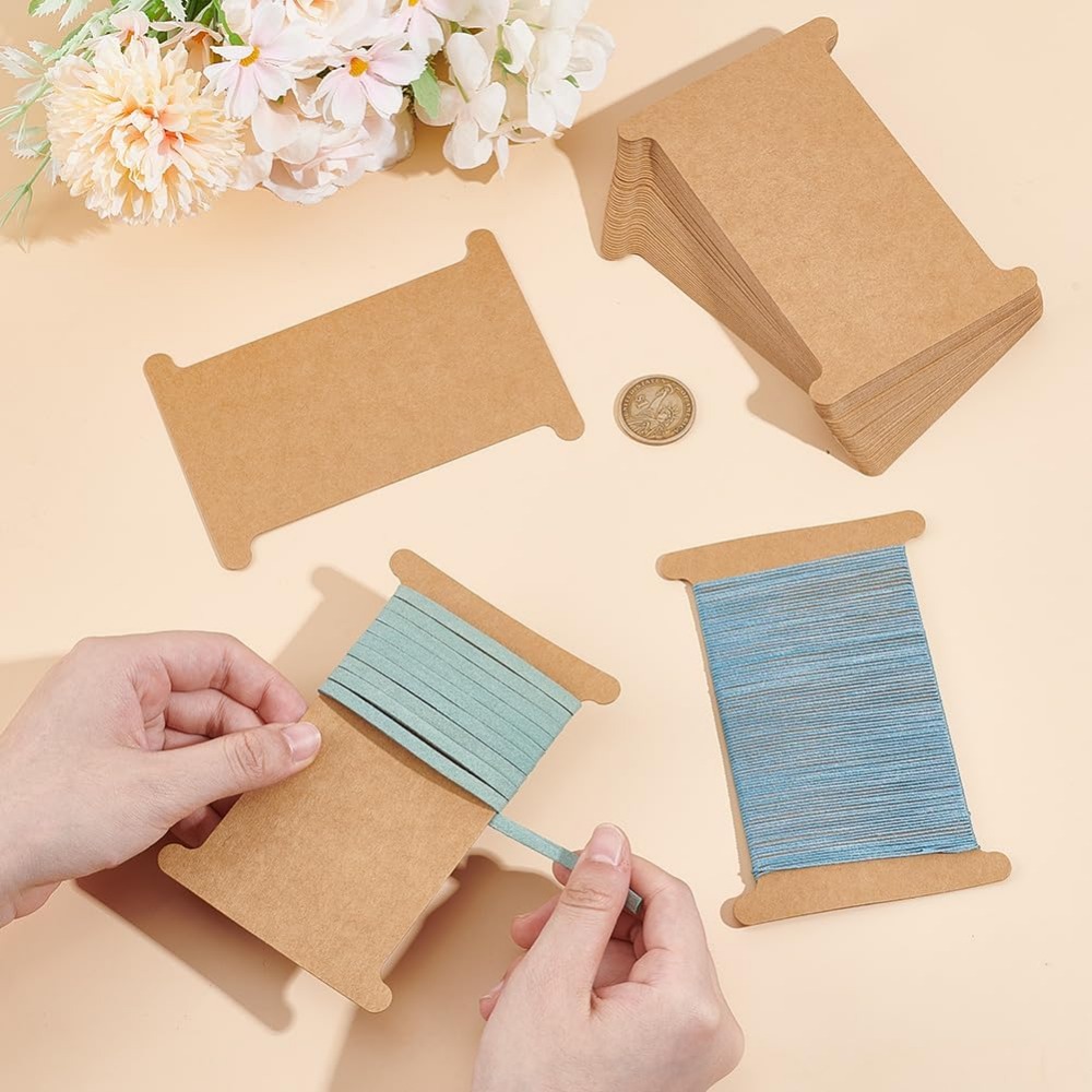 50pcs 리본 스토리지 주최자 골판지 리본 스풀 자수 - Organza Ribbon Spool 리뷰 및 가격