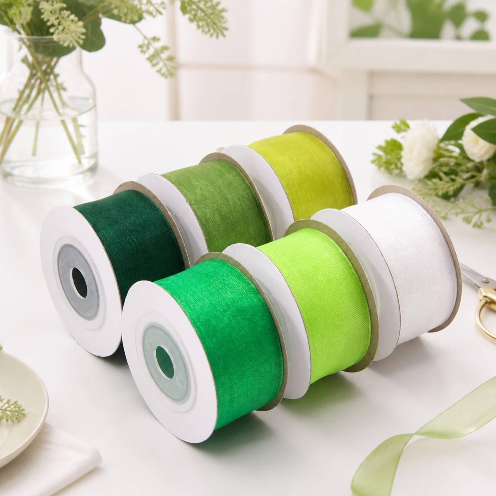 꽃 장식이나 휴일 장식에 사용할 수 있는 투명한 장식용 - Organza Ribbon Spool 리뷰 및 가격