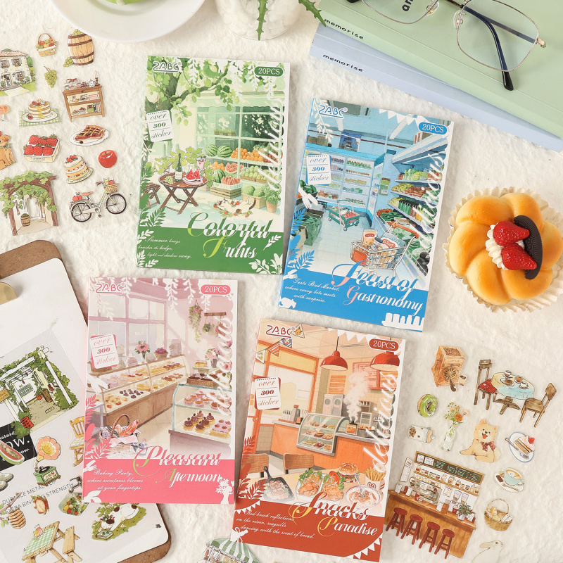 20개/세트 맛있는 음식 테마 다이컷 스티커, 저널 장 - Embellishments For Scrapbooking 리뷰 및 가격