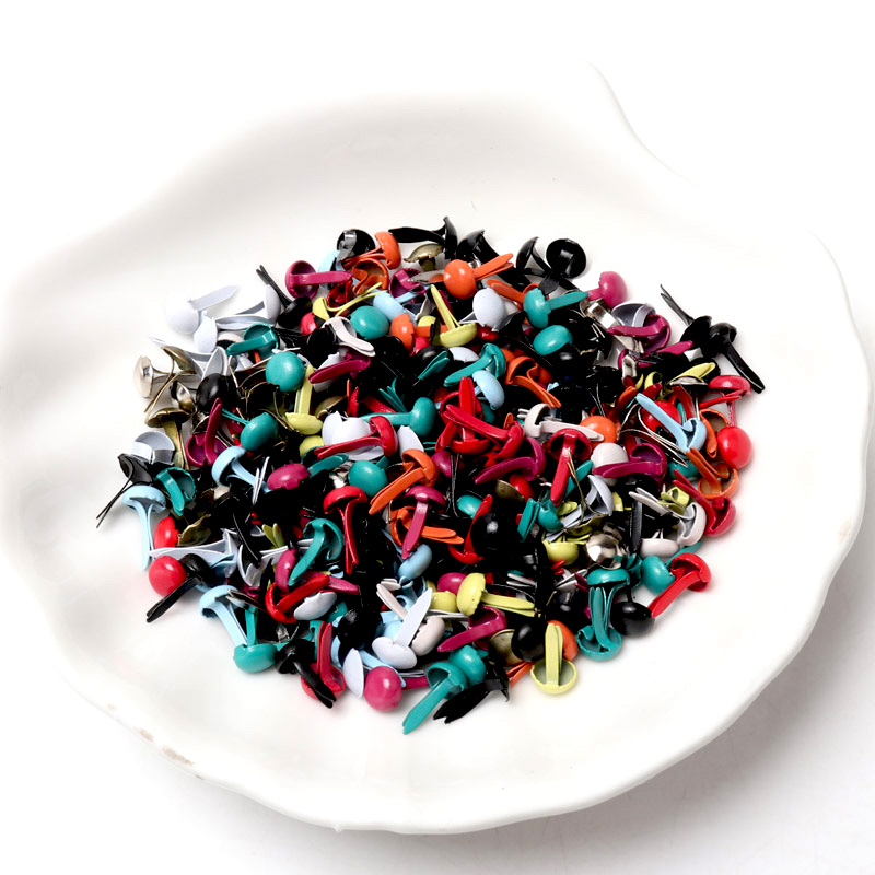 100개 혼합 멀티컬러 원형 금속 스터드 브래드 장식용 - Embellishments For Scrapbooking 리뷰 및 가격