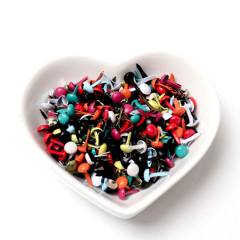 100개 혼합 멀티컬러 원형 금속 스터드 브래드 장식용 - Embellishments For Scrapbooking 리뷰 및 가격