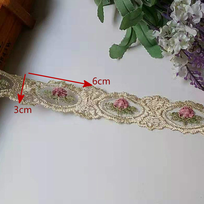 2 야드 스트립 레이스 트림 자수 장미 꽃 리본 소파  - Elastic Lace Trim 리뷰 및 가격